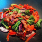 BBQ Pork with Vegetables